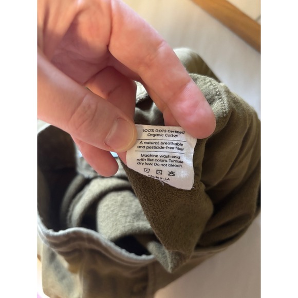 Mate the Label Women's Organic Cotton Olive Green Jogger Size Medium - Picture 8 of 8